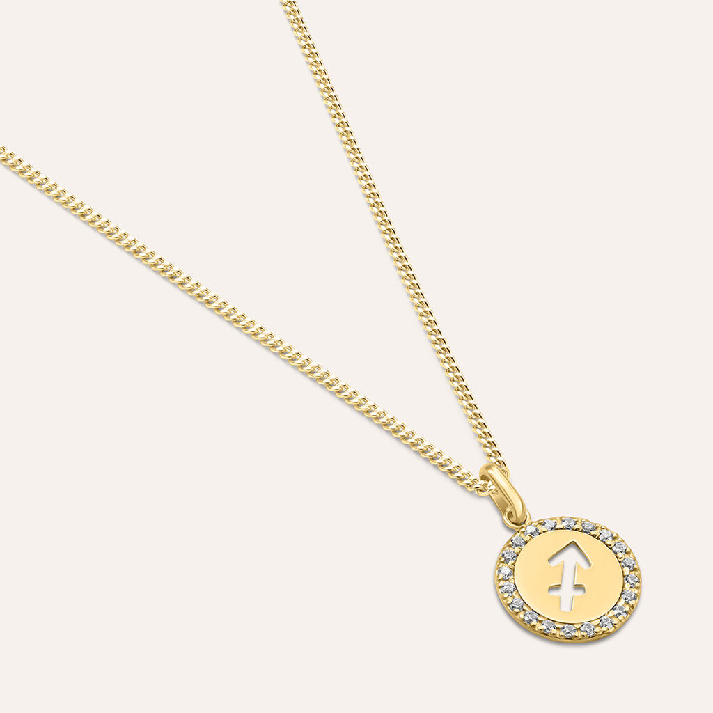 Pendente Po&egrave;me Oro Giallo Cubic Zirconia