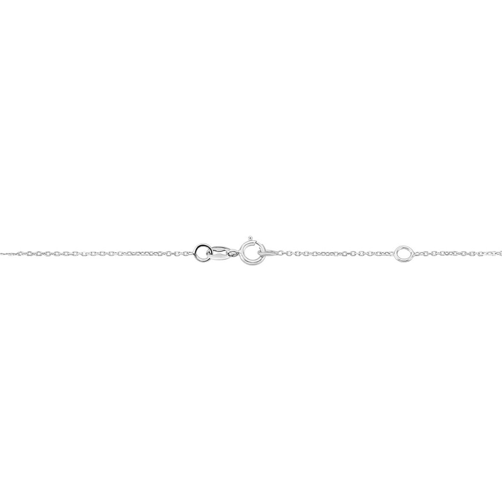 Collana Punto Luce Elizabeth Crown Oro Bianco Zaffiro Diamante