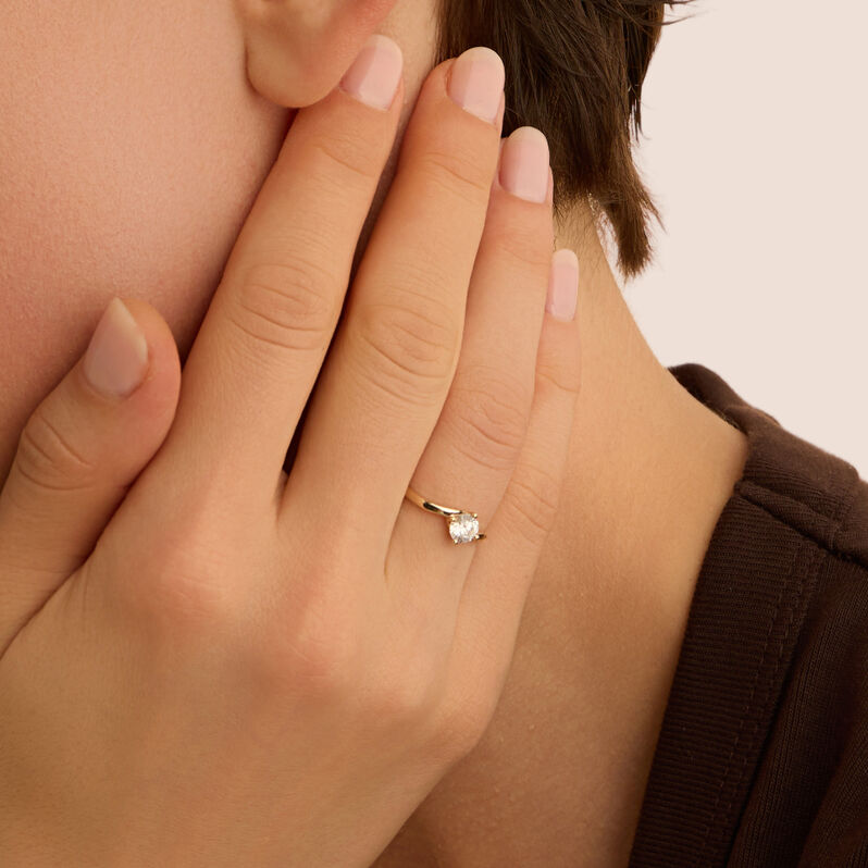 Anello Solitario Claire Oro Giallo Cubic Zirconia - Anelli con Pietre Donna | Stroili