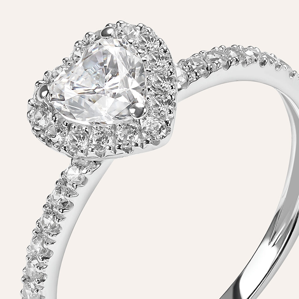 Anello Solitario Claire Oro Bianco Cubic Zirconia - Anelli con Pietre Donna | Stroili
