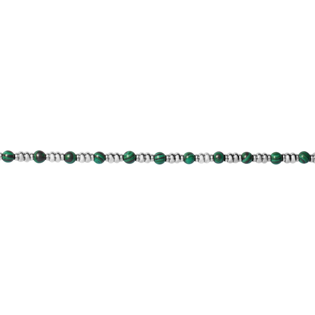 Bracciale Man Code Acciaio Malachite - Bracciali Uomo | Stroili