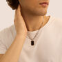 Collana Gentleman Argento Rodiato Cubic Zirconia
