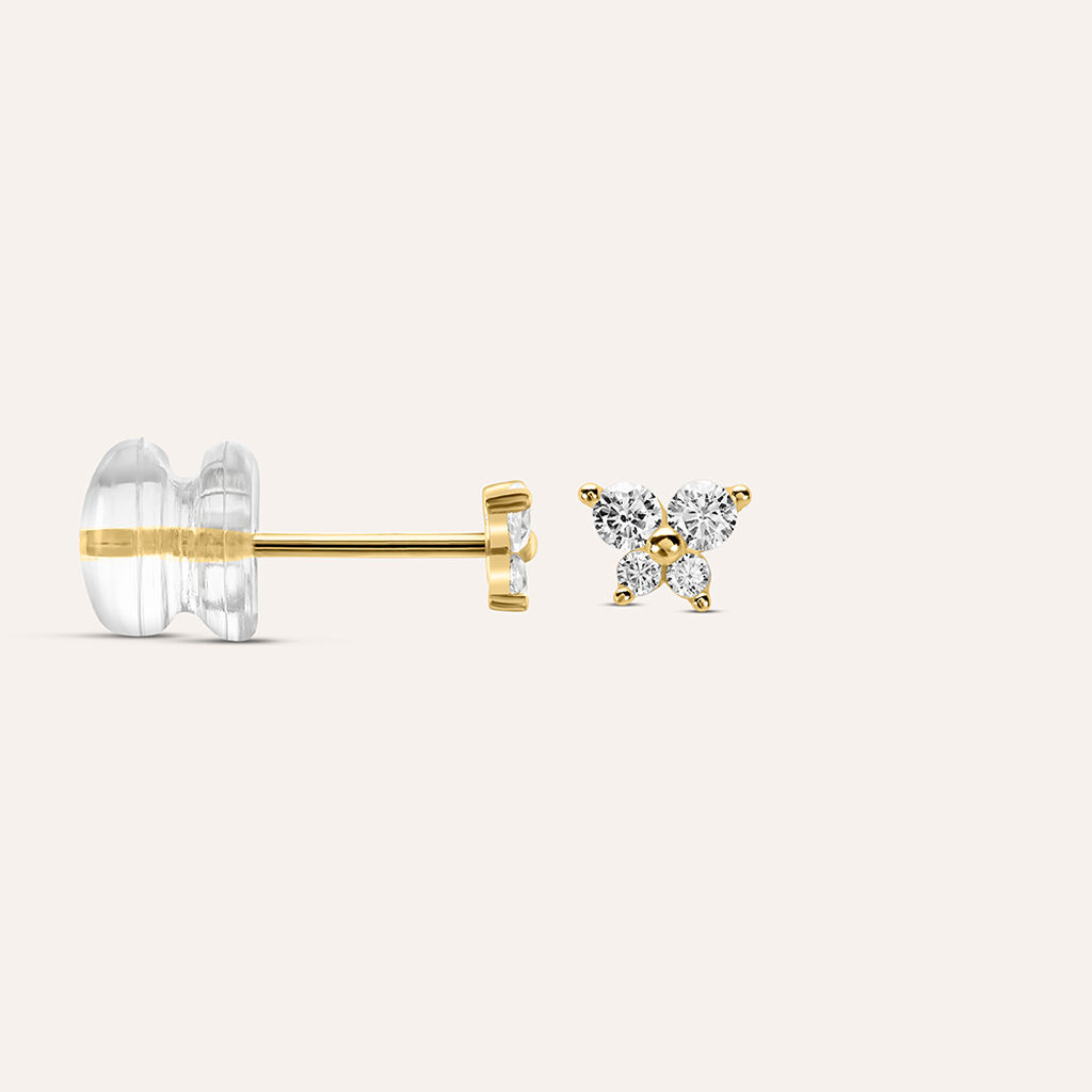 Orecchini Lobo Bon Ton Oro Giallo Cubic Zirconia - Orecchini a Lobo Donna | Stroili