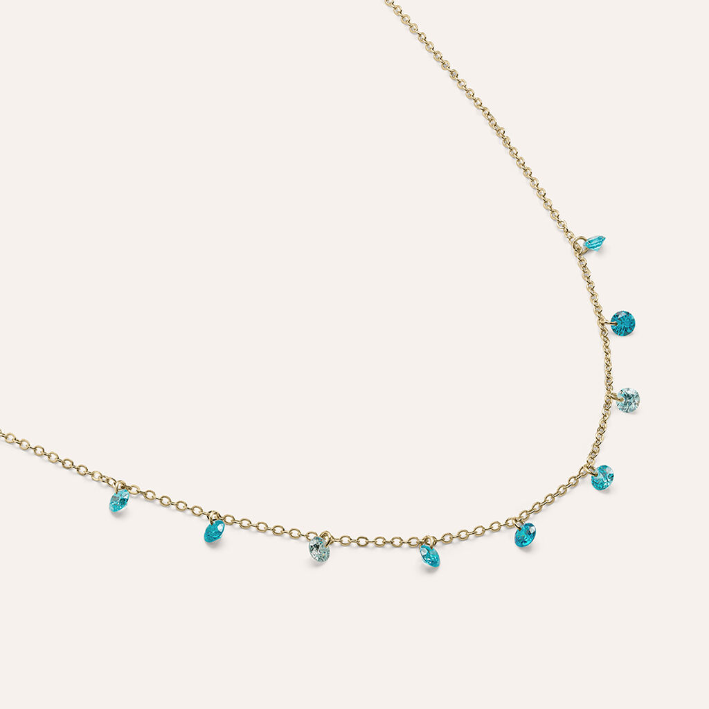 Collana Multi Punto Luce Golden Dream Placcato Oro Giallo Cubic Zirconia