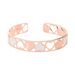 Bracciale rigido small in bronzo rosato con cuori bicolore - Bracciali Donna | Stroili