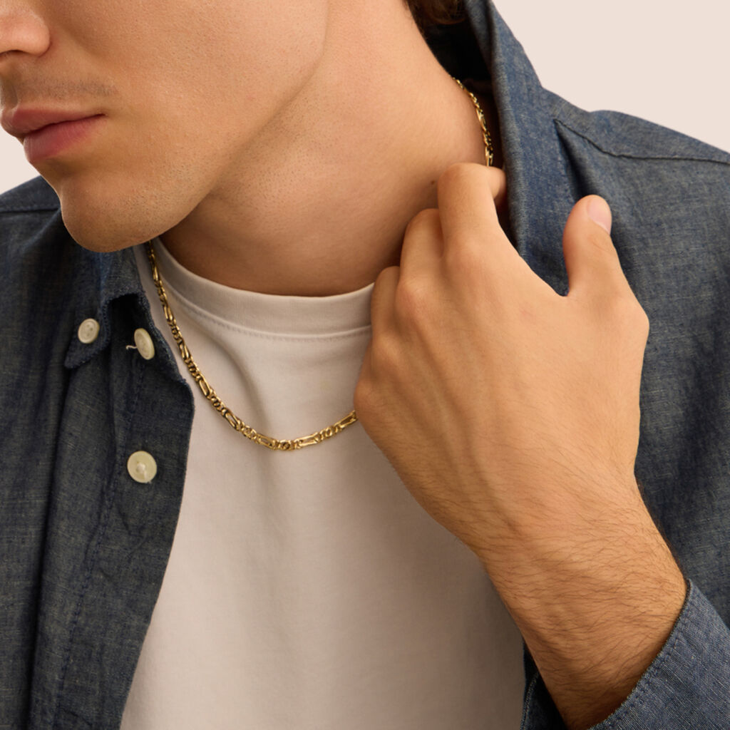 Bracciale Catena Oro Uomo Oro Giallo