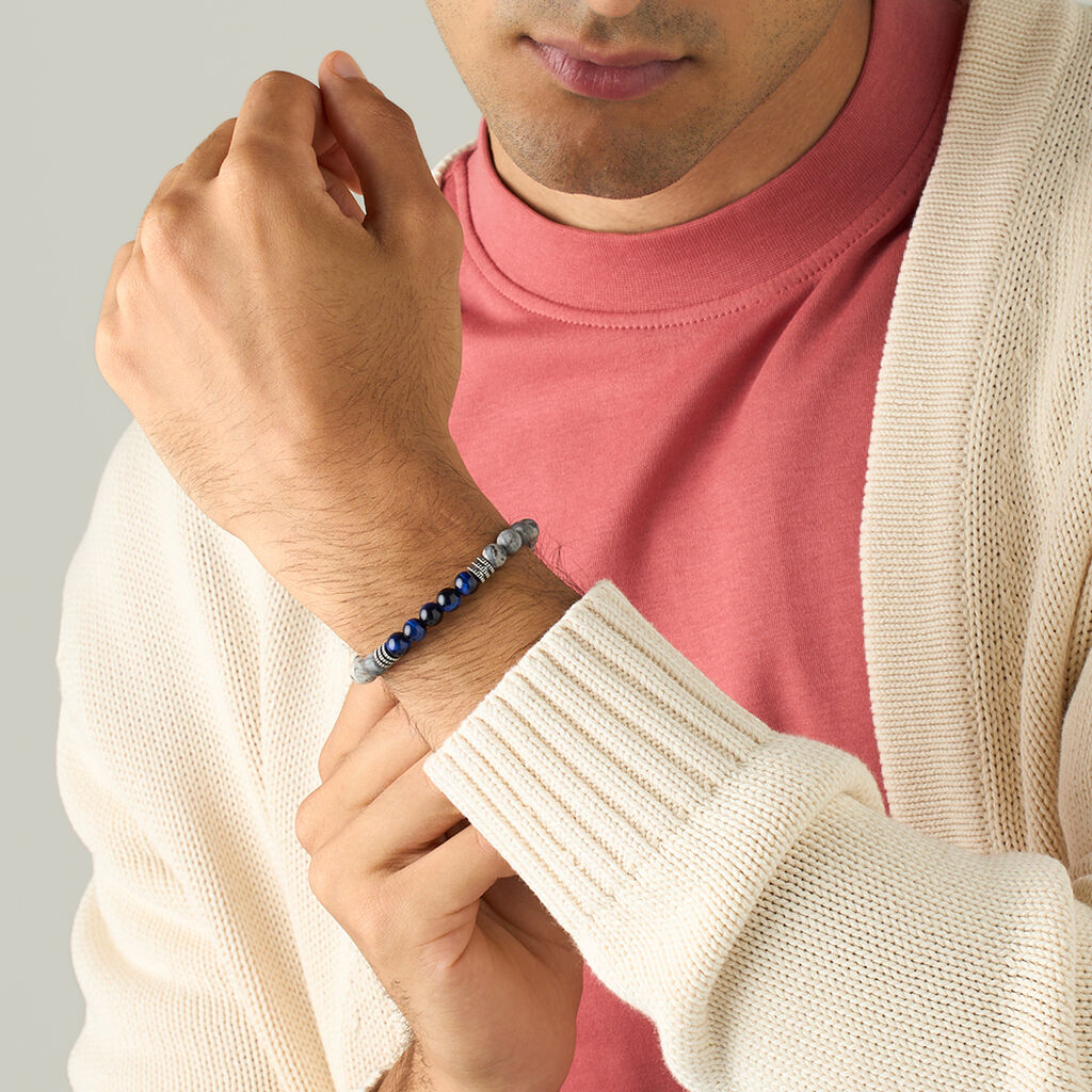 Bracciale Man Code Ottone Nero Diaspro