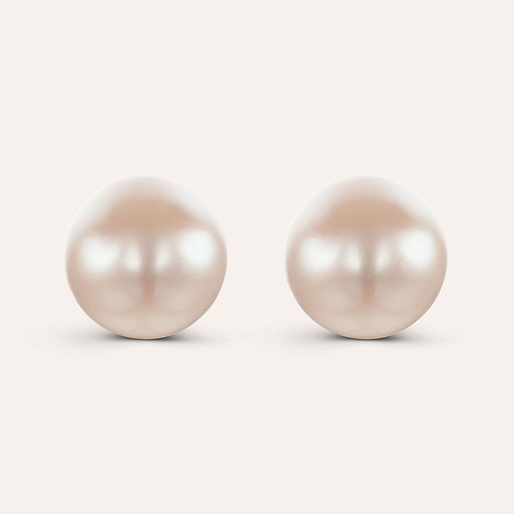 Orecchini Lobo Gabrielle Oro Giallo Perla D'Acqua Dolce