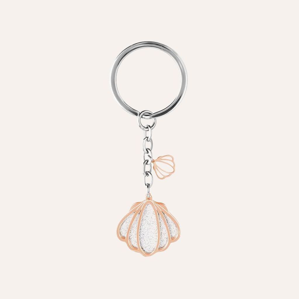 Portachiavi Lady Shine Acciaio Conchiglia