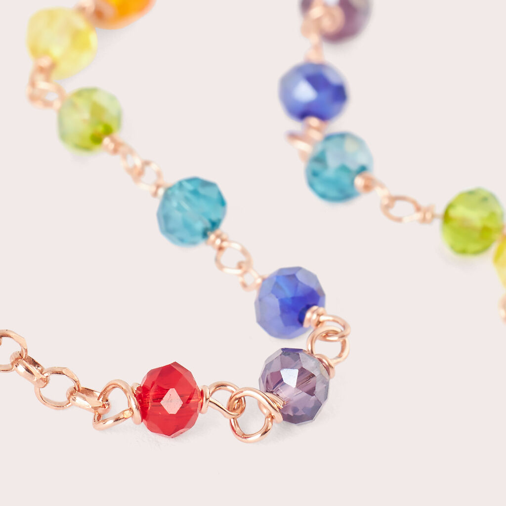 Orecchini Pendenti Silver Soul Argento Rosa Cristallo