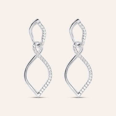 Orecchini Pendenti Silver Shine Argento Rodiato Cubic Zirconia
