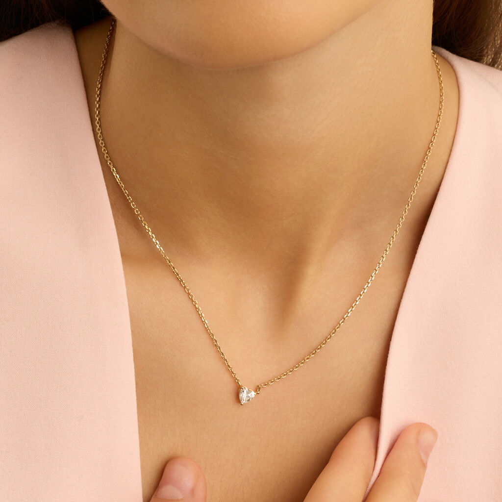 Collana Punto Luce Claire Oro Giallo Cubic Zirconia