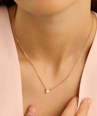 Collana Punto Luce Claire Oro Giallo Cubic Zirconia
