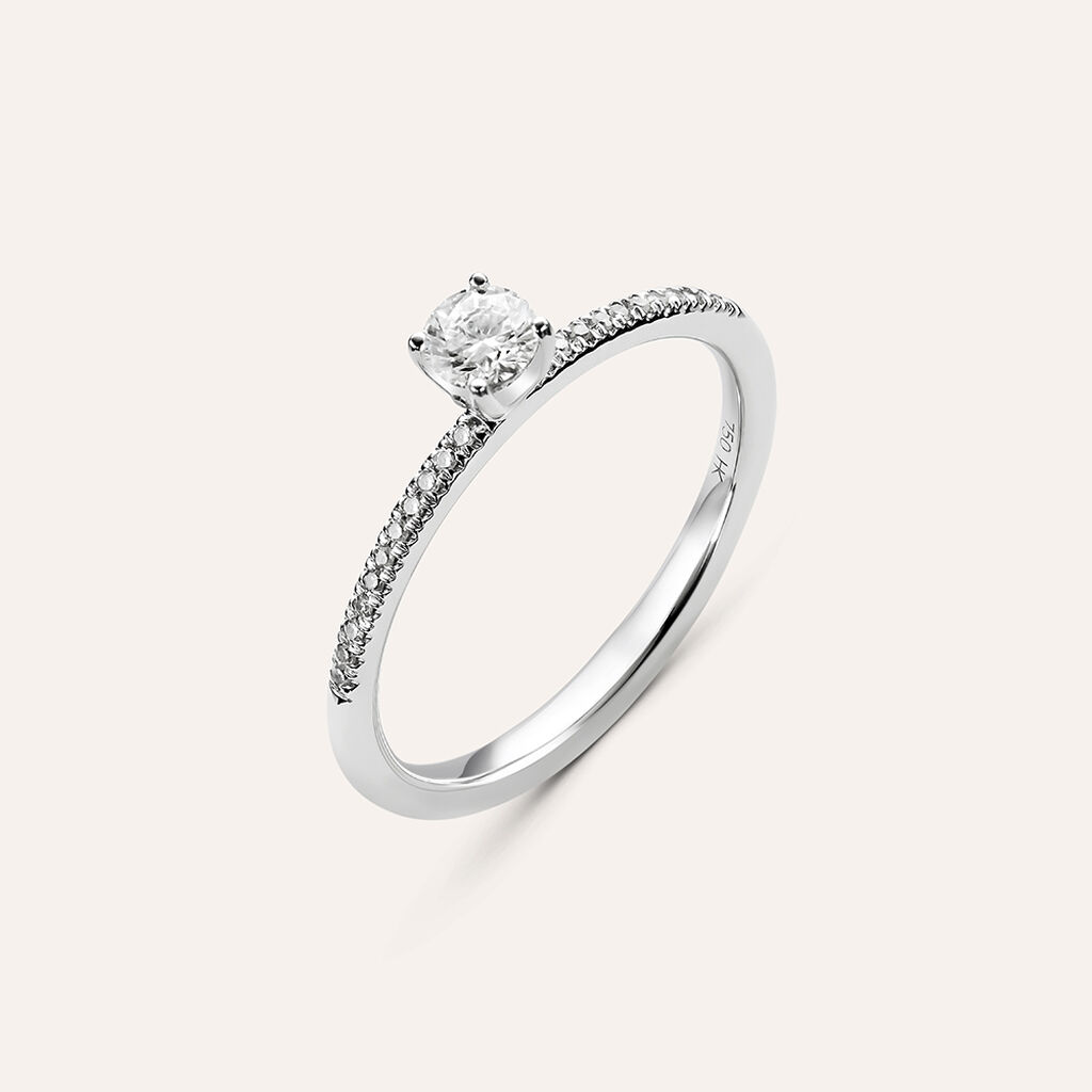 Anello Solitario Firmamenti Oro Bianco Diamante - Anelli con Pietre Donna | Stroili
