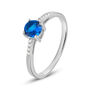 Anello Solitario Silver Rainbow Argento Rodiato Cubic Zirconia