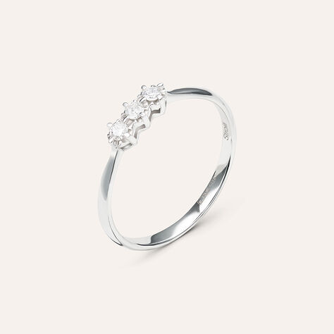 Anello Trilogy Diamazing Oro Bianco Diamante - Anelli con Pietre Donna | Stroili