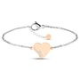 Bracciale Lady Chic Acciaio Bicolore Cuore e Cristalli
