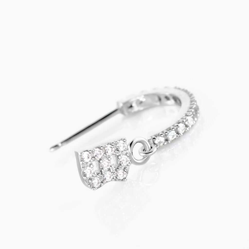 Mono Orecchino A Cerchio Silver Moments Argento Rodiato Cubic Zirconia - Mono Orecchino Donna | Stroili