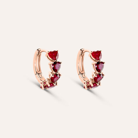 Orecchini A Cerchio Silver Rainbow Argento Rosa Cubic Zirconia - Orecchini a Cerchio Donna | Stroili