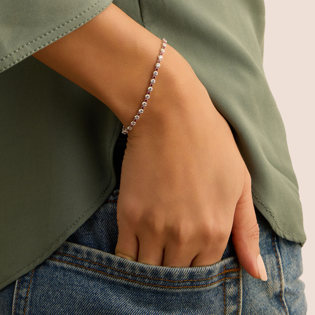 Bracciale Tennis Silver Elegance Argento Rodiato Cubic Zirconia