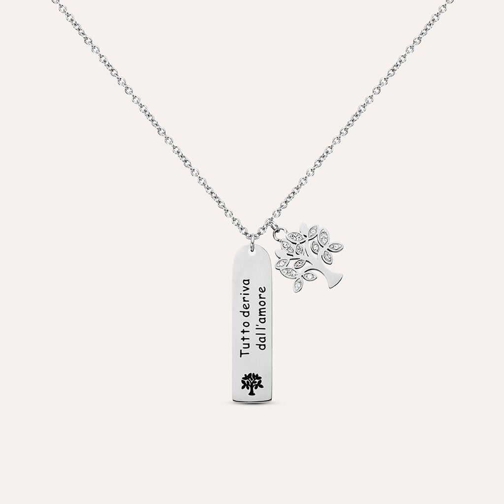 Collana Sunrise Acciaio Cristallo