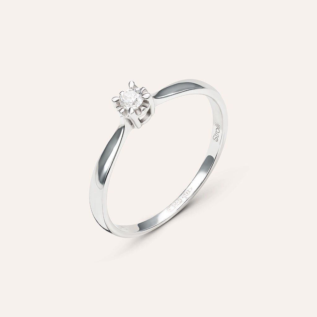 Anello Solitario Diamazing Oro Bianco Diamante - Anelli con Pietre Donna | Stroili