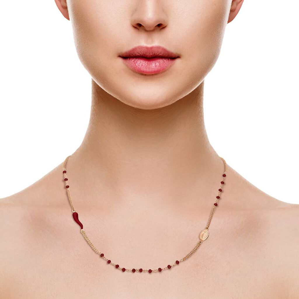 Collana Rosario Silver Soul Argento Rosa Cristallo - Collane Rosario Donna | Stroili