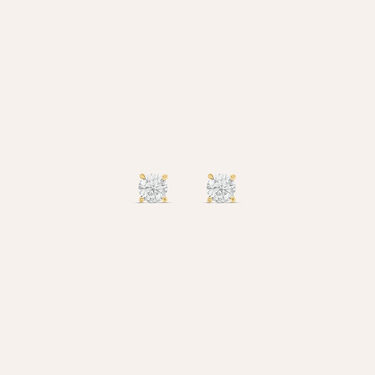Orecchini Lobo Punto Luce Claire Oro Giallo Cubic Zirconia