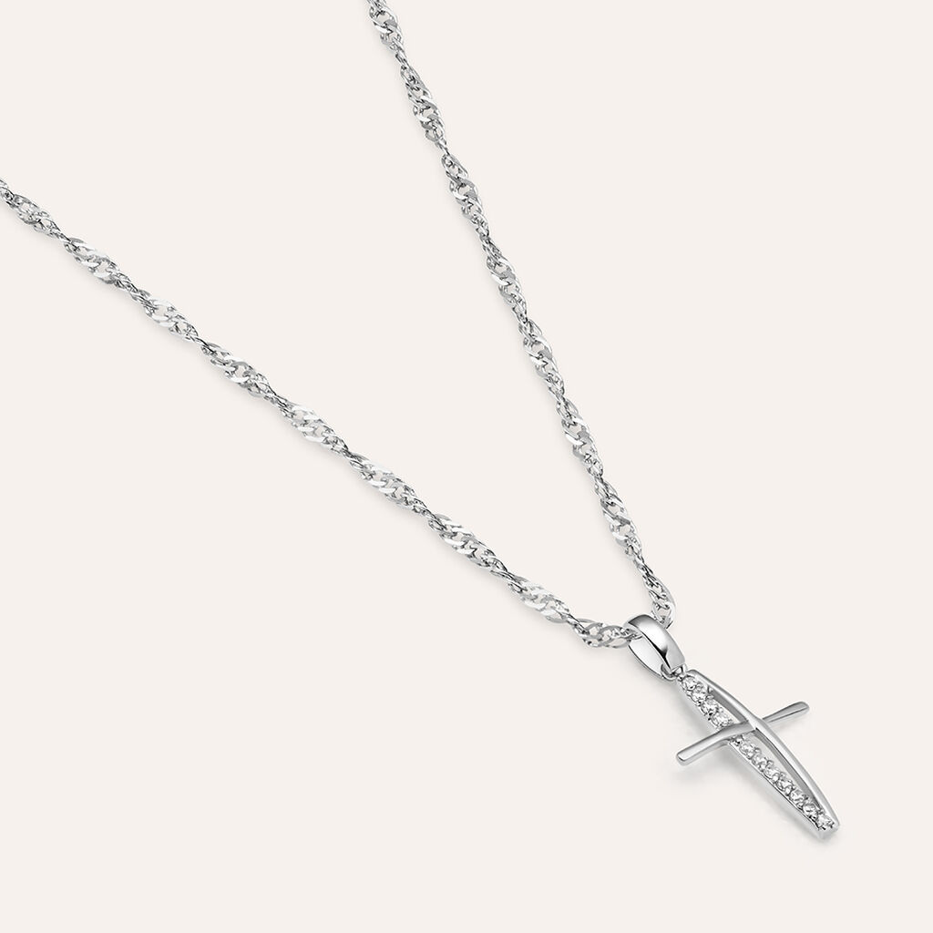 Pendente Holy Oro Bianco Cubic Zirconia - Ciondoli Donna | Stroili