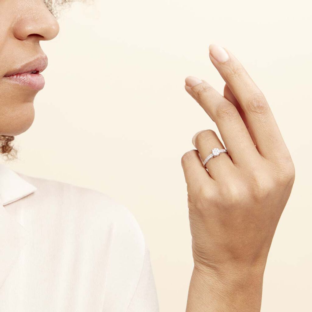 Anello Solitario Sophia Oro Bianco Diamante