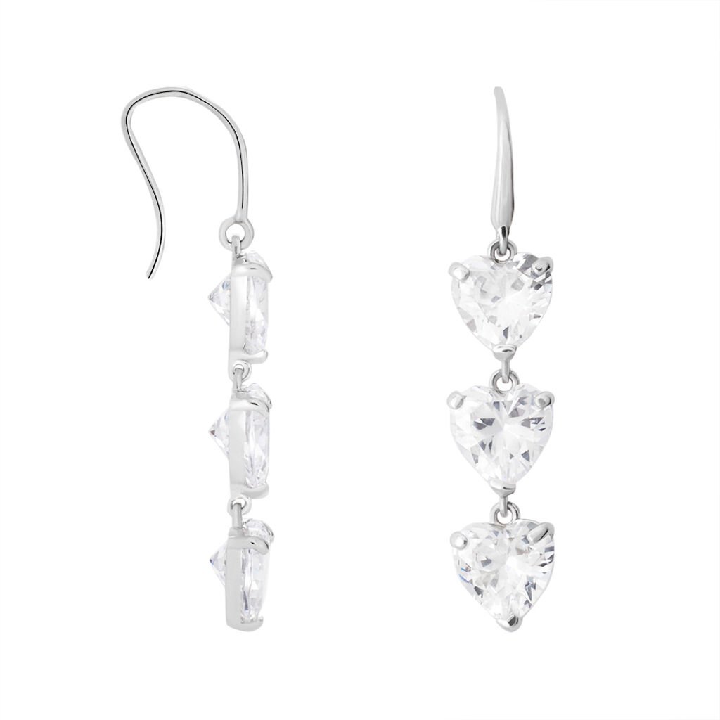 Orecchini Pendenti Claire Oro Bianco Cubic Zirconia - Orecchini Pendenti Donna | Stroili