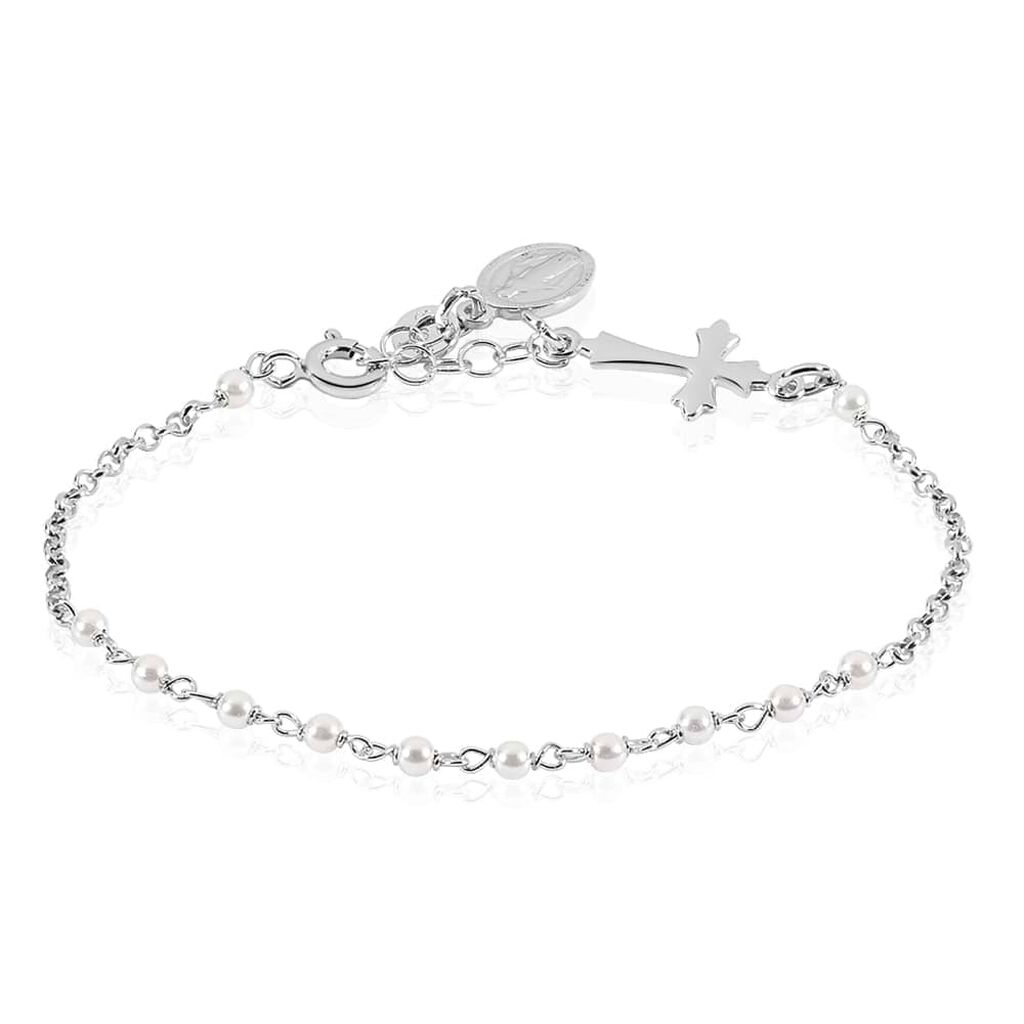 Bracciale Rosario Silver Soul Argento Rodiato Perla sintentica - Bracciali con Rosario Donna | Stroili