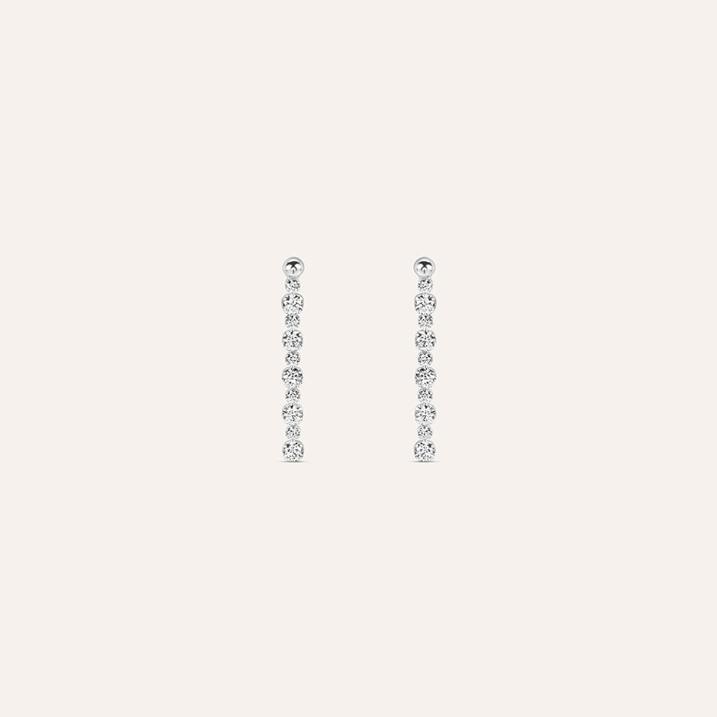Orecchini Pendenti Tennis Silver Elegance Argento Rodiato Cubic Zirconia - Orecchini Pendenti Donna | Stroili