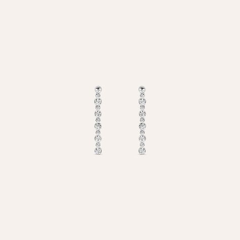 Orecchini Pendenti Tennis Silver Elegance Argento Rodiato Cubic Zirconia - Orecchini Pendenti Donna | Stroili