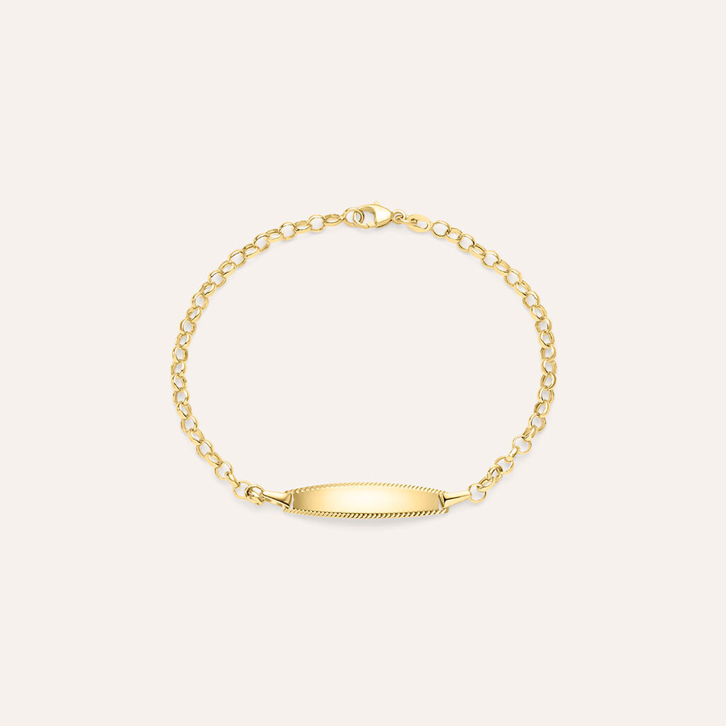 Bracciale Con Targhetta Holy Oro Giallo Bracciale Con Targhetta Holy Oro Giallo