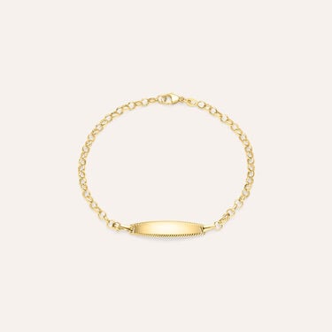 Bracciale Con Targhetta Holy Oro Giallo Bracciale Con Targhetta Holy Oro Giallo