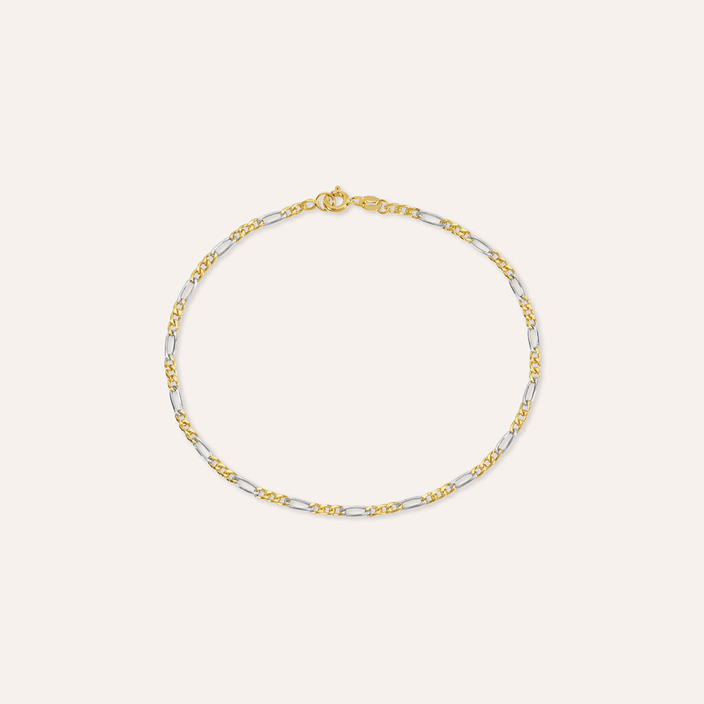 Bracciale Catena Oro Uomo Oro Bicolore