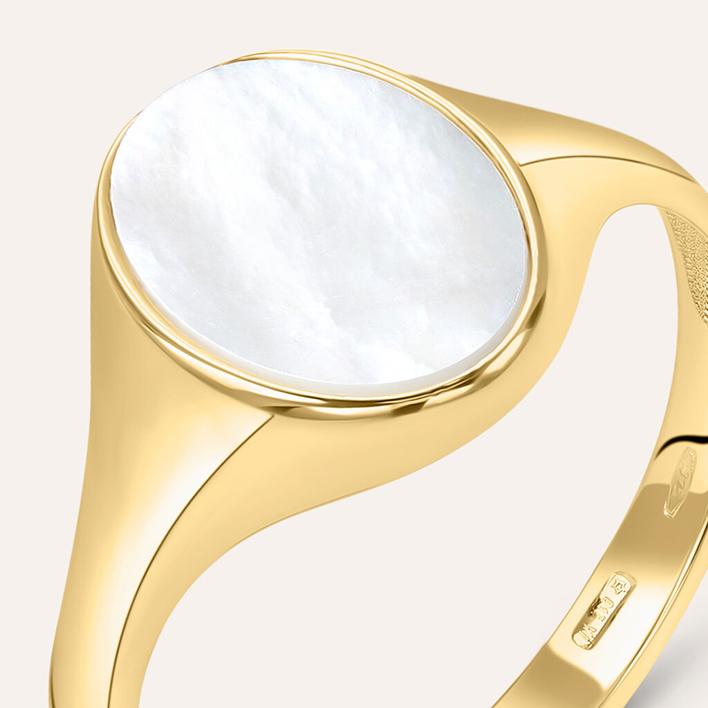 Anello Chevalier Beverly Oro Giallo Madreperla