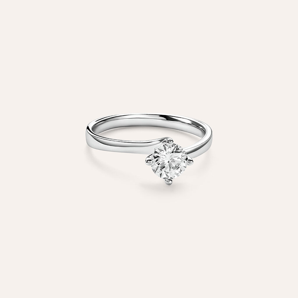 Anello Solitario Valentino Diamade Oro Bianco Diamante Lab-Grown - Anelli con Pietre Donna | Stroili