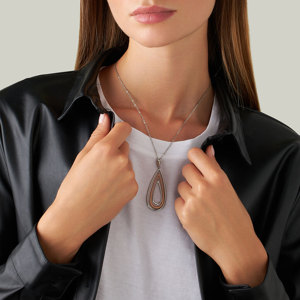 Collana Lady Code Acciaio Bicolore Bianco / Rosa - Collane Donna | Stroili