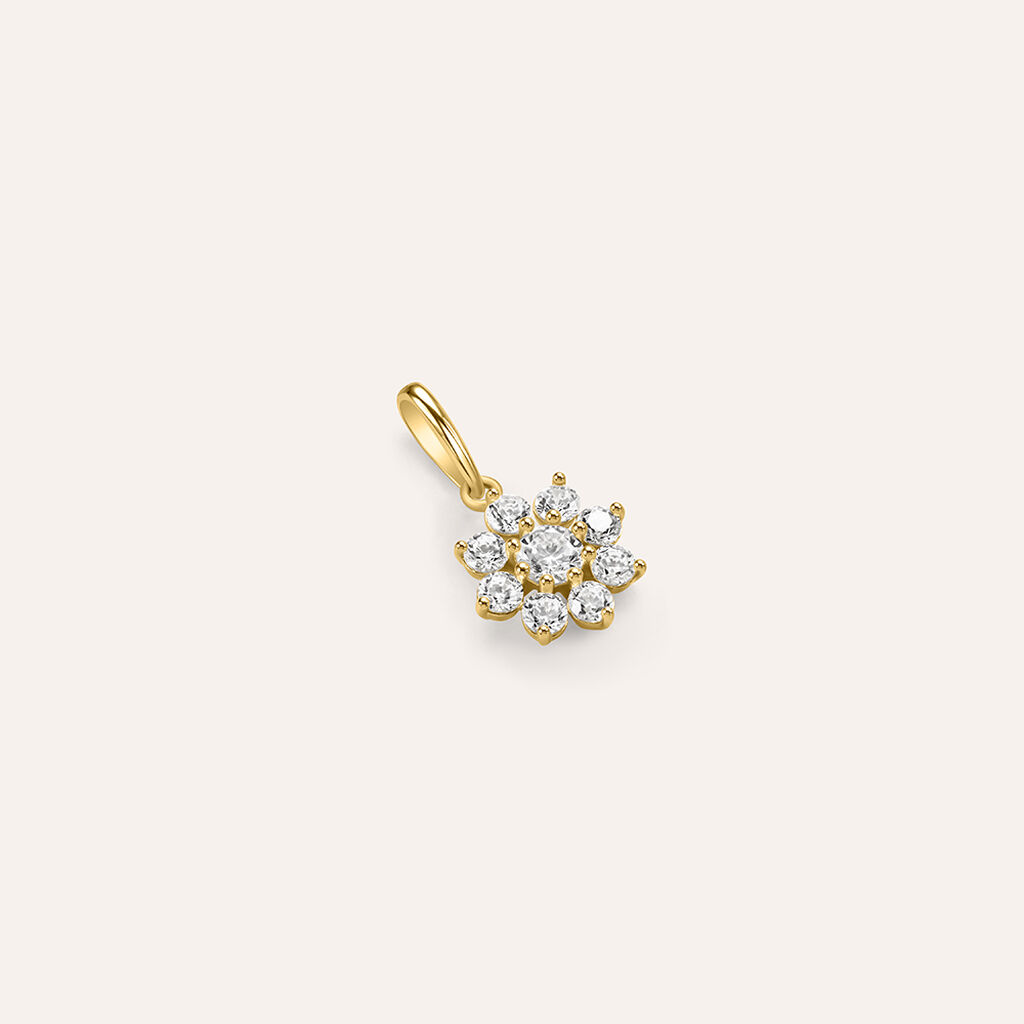 Pendente Po&egrave;me Oro Giallo Cubic Zirconia