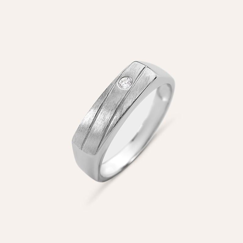 Anello Chevalier Gentleman Argento Rodiato Cubic Zirconia - Anelli Chevalier Uomo | Stroili