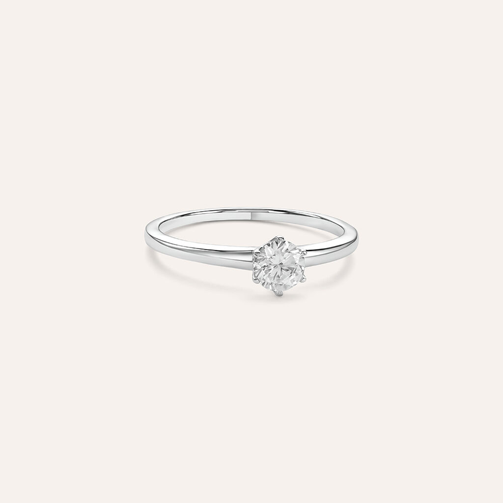 Anello Solitario Diamade Oro Bianco Diamante Lab-Grown - Anelli con Pietre Donna | Stroili