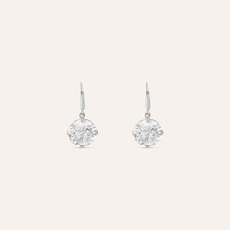 Orecchini Lobo Punto Luce Claire Oro Bianco Cubic Zirconia - Orecchini a Lobo Donna | Stroili