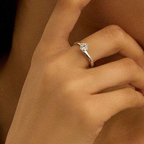 Anello Solitario Diamade Oro Bianco Diamante Lab-Grown - Anelli con Pietre Donna | Stroili