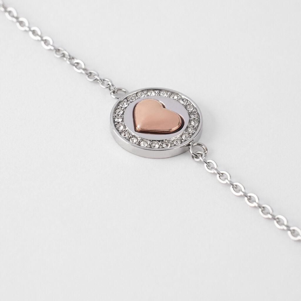 Bracciale Sunrise Acciaio Rosa Cristallo