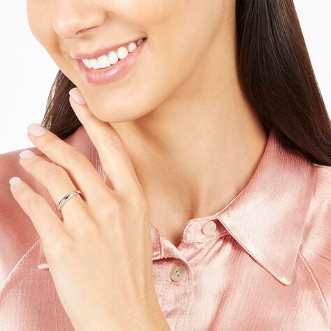 Fede Comoda 3 mm Oro Bianco Diamante - Anelli con Incisione Unisex | Stroili