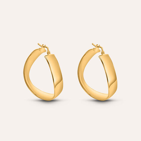 Orecchini A Cerchio Silver Collection Argento Dorato - Gioielli Donna | Stroili