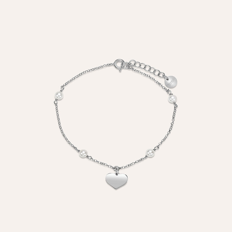 Bracciale Silver Pearls Argento Rodiato Perla sintentica - Bracciali con Incisione Donna | Stroili