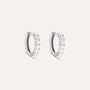 Orecchini A Cerchio Silver Elegance Argento Rodiato Cubic Zirconia